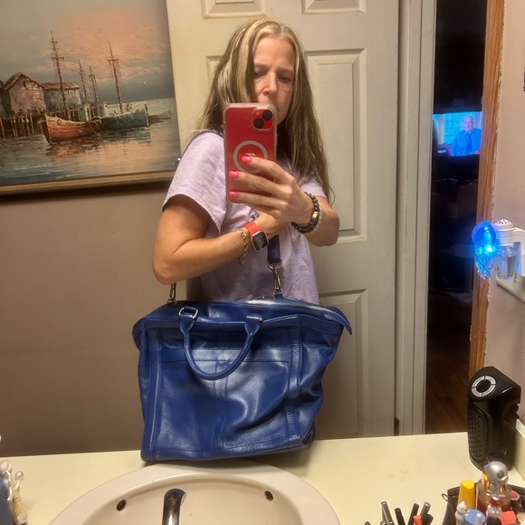 Blue Leather Women's Bag Isabella fiore - Picture 11 of 16